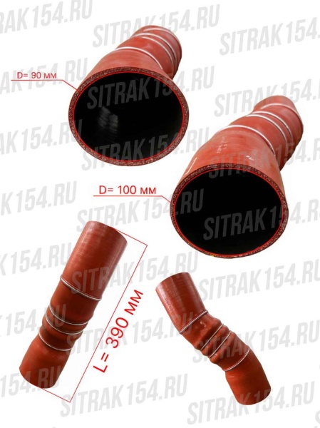 Патрубок интеркулера HOWO T5G/C7H 712W96301-0009 (25197)